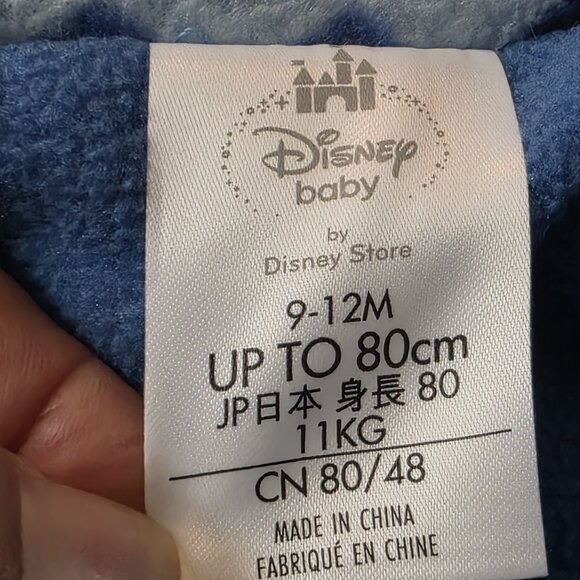 Disney Baby Mickey Mouse Blue winter One Piece Hooded Snow suite 9-12 Months Vtg - Picture 9 of 16